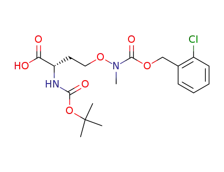 Molecular Structure of 475150-38-0 (2-(N-tert-butoxycarbonyl)amino-4-[O-[N-(2-chlorobenzyloxycarbonyl)-N-methyl]amino]hydroxybutanoic acid)