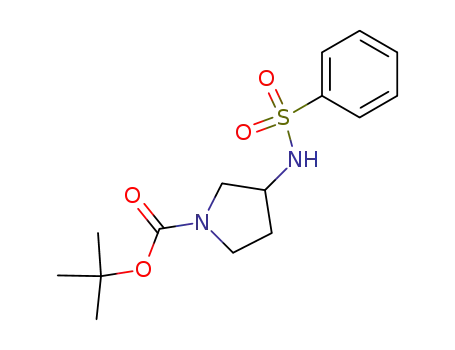 3-benzenesulfonylamino-pyrrolidine-1-carboxylic acid <i>tert</i>-butyl ester