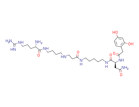 N~1~-(5-{[N-(4-{[N~5~-(diaminomethylidene)-L-ornithyl]amino}butyl)-beta-alanyl]amino}pentyl)-N~2~-[(2,4-dihydroxyphenyl)acetyl]-L-aspartamide