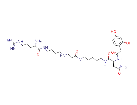 N~1~-(5-{[N-(4-{[N~5~-(diaminomethylidene)-L-ornithyl]amino}butyl)-beta-alanyl]amino}pentyl)-N~2~-[(2,4-dihydroxyphenyl)acetyl]-L-aspartamide