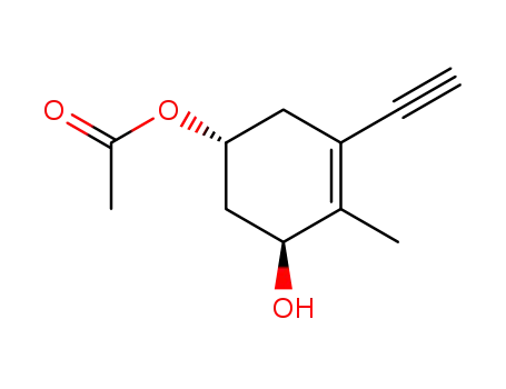 4-Cyclohexene-1,3-diol, 5-ethynyl-4-methyl-, 1-acetate, (1R,3S)-