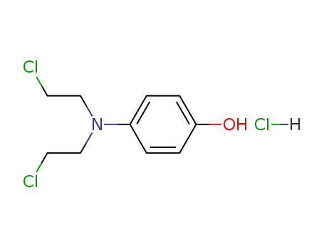 Molecular Structure of 1457-06-3 (Phenol,4-[bis(2-chloroethyl)amino]-, hydrochloride (1:1))