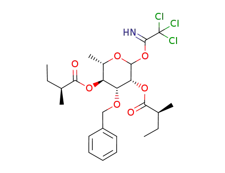 O-2,4-di-O-[(2S)-2-methylbutyryl]-3-O-benzyl-L-rhamnopyranosyl trichloroacetimidate