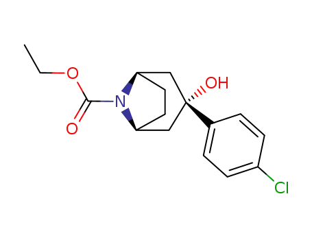 8-Azabicyclo[3.2.1]octane-8-carboxylic acid,
3-(4-chlorophenyl)-3-hydroxy-, ethyl ester, (3-endo)-