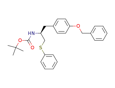 Carbamic acid,
[1-[[4-(phenylmethoxy)phenyl]methyl]-2-(phenylthio)ethyl]-,
1,1-dimethylethyl ester, (S)-