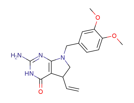 2-amino-4-oxo-5-vinyl-7-(3',4'-dimethoxybenzyl)-3,4,5,6-tetrahydropyrrolo[2,3-d]pyrimidine