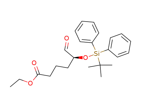 Molecular Structure of 98040-76-7 (Hexanoic acid, 5-[[(1,1-dimethylethyl)diphenylsilyl]oxy]-6-oxo-, ethyl
ester, (S)-)