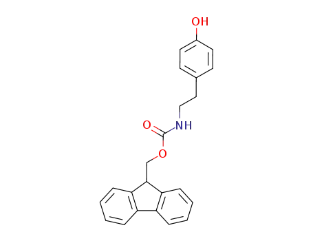 Molecular Structure of 114865-17-7 ((9H-fluoren-9-yl)methyl 4-hydroxyphenethylcarbamate)