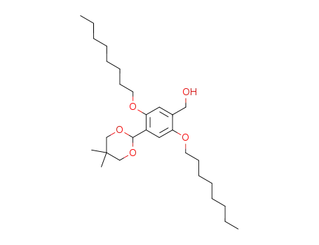 Molecular Structure of 501431-82-9 (Benzenemethanol, 4-(5,5-dimethyl-1,3-dioxan-2-yl)-2,5-bis(octyloxy)-)