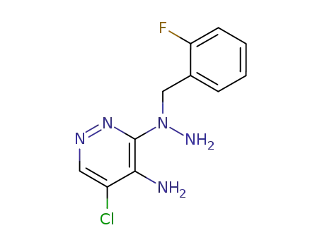 4-amino-5-chloro-3-<1-(2-fluorobenzyl)hydrazino>pyridazine