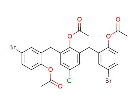 Acetic acid 2,6-bis-(2-acetoxy-5-bromo-benzyl)-4-chloro-phenyl ester