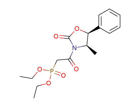 Molecular Structure of 147725-15-3 (diethyl 2-<(4R,5S)-4-methyl-2-oxo-5-phenyl-3-oxazolidinyl>-2-oxoethanephosphonate)