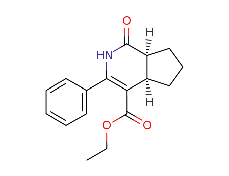 Molecular Structure of 66409-43-6 (1H-Cyclopenta[c]pyridine-4-carboxylic acid,
2,4a,5,6,7,7a-hexahydro-1-oxo-3-phenyl-, ethyl ester)