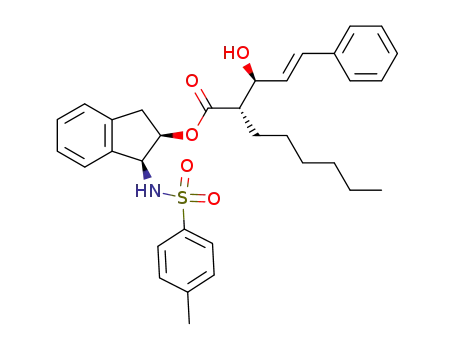 (S)-2-((E)-(S)-1-Hydroxy-3-phenyl-allyl)-octanoic acid (1S,2R)-1-(toluene-4-sulfonylamino)-indan-2-yl ester