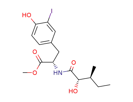 L-Tyrosine, N-[(2S,3S)-2-hydroxy-3-methyl-1-oxopentyl]-3-iodo-, methyl
ester