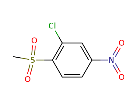 Molecular Structure of 91842-77-2 (3-Chloro-4-(methylsulfonyl)nitrobenzene)
