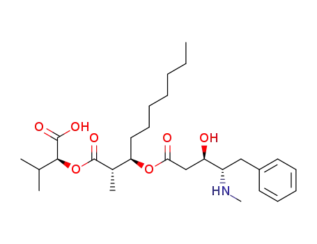 (1R)-1-((1S)-2-{[(1S)-1-carboxy-2-methylpropyl]oxy}-1-methyl-2-oxoethyl)octyl 2,4,5-trideoxy-4-(methylamino)-5-phenyl-L-erythro-pentonate