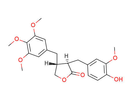 2(3H)-Furanone,dihydro-3-[(4-hydroxy-3-methoxyphenyl)methyl]-4-[(3,4,5-trimethoxyphenyl)methyl]-,(3R,4R)-