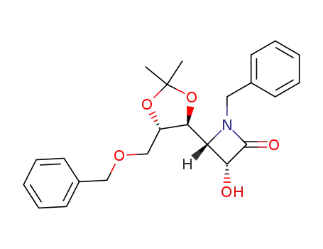 2-Azetidinone,
4-[(4S,5S)-2,2-dimethyl-5-[(phenylmethoxy)methyl]-1,3-dioxolan-4-yl]-3-
hydroxy-1-(phenylmethyl)-, (3R,4R)-