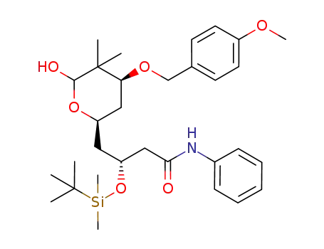 (R)-4-((2S,4S)-4-(4-methoxybenzyloxy)-6-hydroxy-5,5-dimethyl-tetrahydro-2H-pyran-2-yl)-3-(tert-butyldimethylsilyloxy)-N-phenylbutanamide