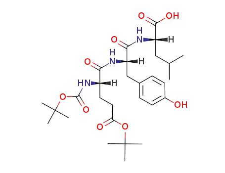 (S)-2-[(S)-2-((S)-4-tert-Butoxycarbonyl-2-tert-butoxycarbonylamino-butyrylamino)-3-(4-hydroxy-phenyl)-propionylamino]-4-methyl-pentanoic acid