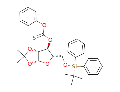 5-O-(tert-butyldiphenylsilyl)-1,2-O-isopropylidene-3-O-(phenoxythiocarbonyl)-β-L-arabinofuranose