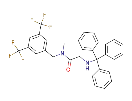Molecular Structure of 264260-39-1 (2-tritylamino-N-[3,5-bis(trifluoromethyl)benzyl]-N-methylacetamide)
