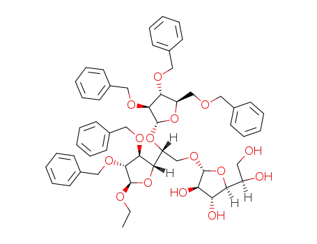 ethyl 5-O-(2',3',5'-tri-O-benzyl-α-D-arabinofuranosyl)-6-O-(β-D-galactofuranosyl)-2,3-di-O-benzyl-β-D-galactofuranoside