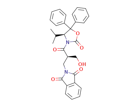 2-Oxazolidinone,
3-[(2R)-3-(1,3-dihydro-1,3-dioxo-2H-isoindol-2-yl)-2-(hydroxymethyl)-1-
oxopropyl]-4-(1-methylethyl)-5,5-diphenyl-, (4S)-