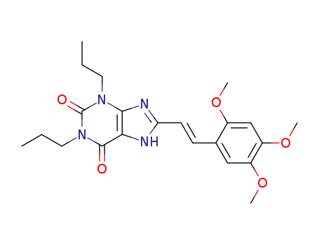 Molecular Structure of 147700-53-6 (1,3-dipropyl-8-[(E)-2-(2,4,5-trimethoxyphenyl)ethenyl]-3,7-dihydro-1H-purine-2,6-dione)