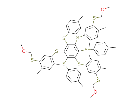 Benzene,
1,3,5-tris[[5-[(methoxymethyl)thio]-2,4-dimethylphenyl]thio]-2,4,6-tris[(4-
methylphenyl)thio]-