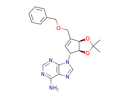 (-)-9-<(1R,4R,5S)-3-<(benzyloxy)methyl>-4,5-O-isopropylidene-2-cyclopenten-1-yl>adenine