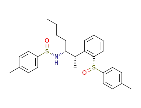 [1R,2S,(S)S]-N-{1-[(S)-(2-(p-toluenesulfinyl)phenyl)ethyl]pentyl}-p-toluenesulfinamide