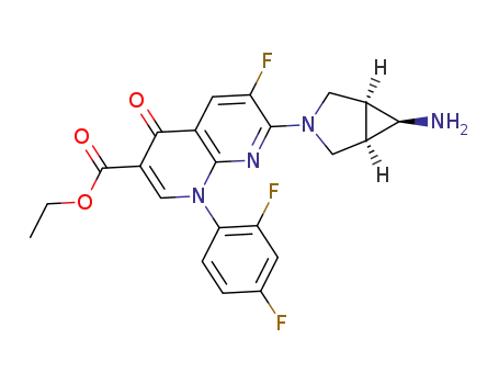 7-((1R,5S,6R)-6-Amino-3-aza-bicyclo[3.1.0]hex-3-yl)-1-(2,4-difluoro-phenyl)-6-fluoro-4-oxo-1,4-dihydro-[1,8]naphthyridine-3-carboxylic acid ethyl ester