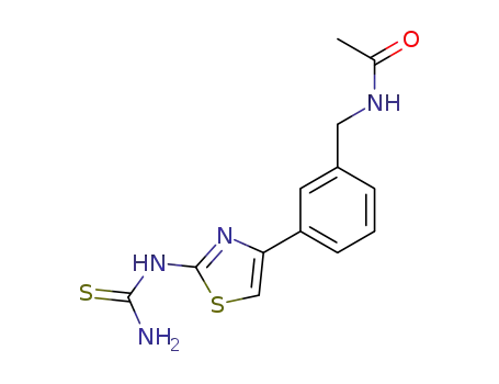 4-[3-(acetamidomethyl)phenyl]-2-(thioureido)thiazole
