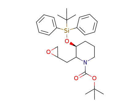 N-(tert-butoxycarbonyl)-3-(tert-butyldiphenylsilyl)oxy-2-[(oxiranyl)methyl]piperidine