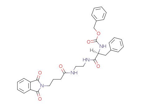 Molecular Structure of 135665-34-8 (((S)-1-{2-[4-(1,3-Dioxo-1,3-dihydro-isoindol-2-yl)-butyrylamino]-ethylcarbamoyl}-2-phenyl-ethyl)-carbamic acid benzyl ester)