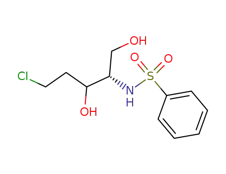 Molecular Structure of 119593-51-0 ((3R,S,2S)-2-[(phenylsulfonyl)amino]-5-chloro-1,3-dihydroxypentanes)
