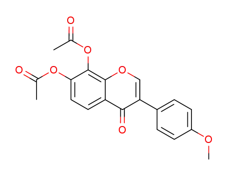 Molecular Structure of 37816-22-1 (4H-1-Benzopyran-4-one, 7,8-bis(acetyloxy)-3-(4-methoxyphenyl)-)