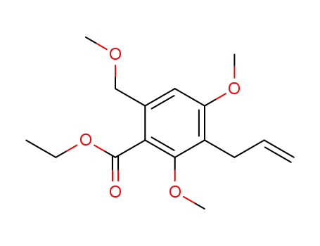 Benzoic acid, 2,4-dimethoxy-6-(methoxymethyl)-3-(2-propenyl)-, ethyl
ester