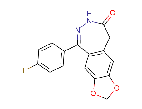 Molecular Structure of 197368-47-1 (1-(4-fluorophenyl)-7,8-methylenedioxy-3,5-dihydro-2,3-benzodiazepin-4(4H)-one)