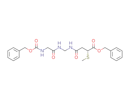 N-[(2-benzyloxycarbonylamino-acetyl amino)methyl] 2-R-methanesulfanyl succinamic acid benzyl ester