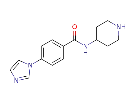 Molecular Structure of 125903-36-8 (N-(piperidin-4-yl)-4-(1H-imidazol-1-yl)benzamide)