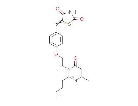 5-[4-[2-[2-butyl-4-methyl-6-oxo-1,6-dihydropyrimidin-1-yl]ethoxy]phenylmethylene]thiazolidine-2,4-dione