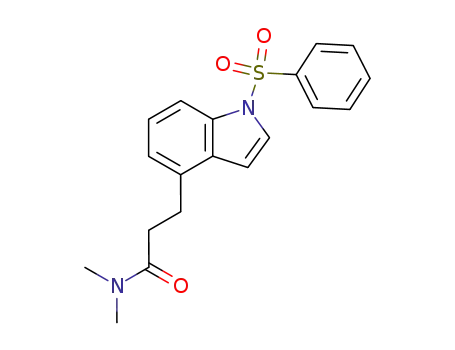 Molecular Structure of 297751-33-8 (N,N-dimethyl-4-[1-(benzenesulfonyl)-1H-indol-4-yl]propionamide)
