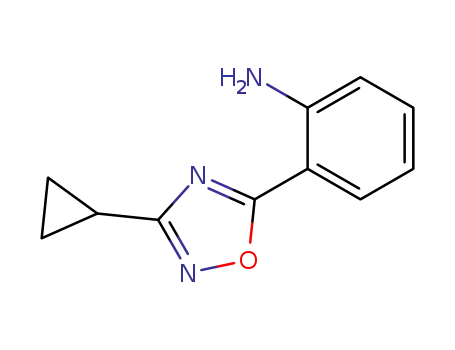 Molecular Structure of 135436-92-9 (5-(2-aminophenyl)-3-cyclopropyl-1,2,4-oxadiazole)