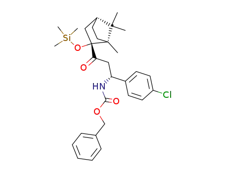 [(R)-1-(4-Chloro-phenyl)-3-oxo-3-((1R,2R,4R)-1,7,7-trimethyl-2-trimethylsilanyloxy-bicyclo[2.2.1]hept-2-yl)-propyl]-carbamic acid benzyl ester