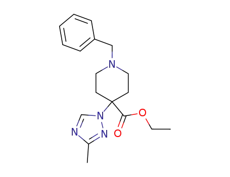 ethyl 1-benzyl-4-(3-methyl-1,2,4-triazol-1-yl)piperidine-4-carboxylate