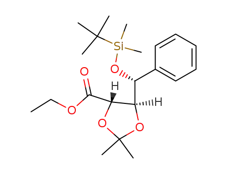 ethyl (4S,5S)-5-[(R)-{[(tert-butyl)(dimethyl)silyl]oxy}(phenyl)methyl]-2,2-dimethyl-1,3-dioxolane-4-carboxylate