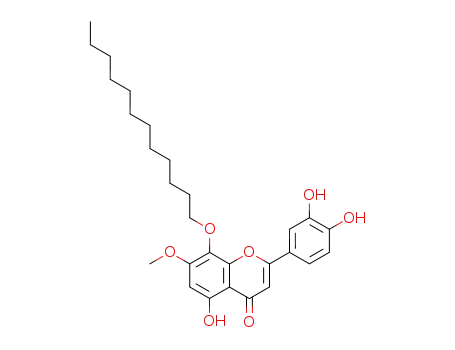 Molecular Structure of 102508-38-3 (8-(dodecyloxy)-3',4',5-trihydroxy-7-methoxyflavone)